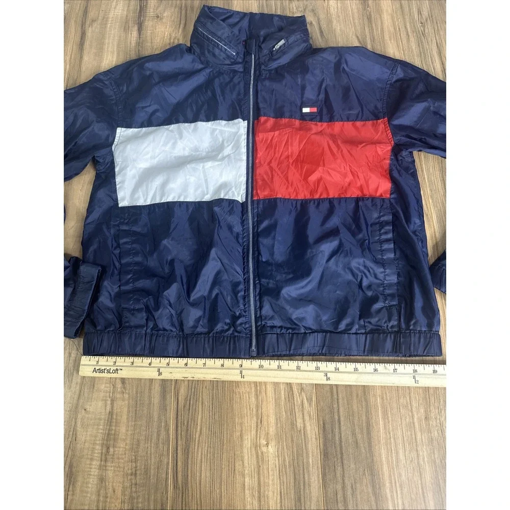 Tommy Hilfiger Windbreaker Jacket‎ Girls Youth Medium Navy